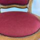 Oak and fabric captain's chair - swivel, antique studded finish