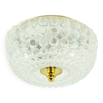 Large Mid-Century Bubble Glass Flush Mount/Ceiling Light by Helena Tynell for Limburg, Germany, 1960