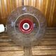 Old transparent & red cracked glass pendant lamp 1970s vintage #a548