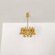 Brass Chandelier by Gaetano Sciolari