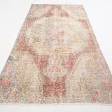 Vintage Red & Cream Oriental Turkish Rug, 110x199Cm