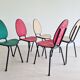 Suite de 5 chaises années 50