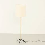 Brass and lacquered metal floor lamp, Spain, 1950s