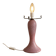 Vintage lamp in speckled pink blown glass
