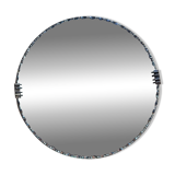 Round Art Deco mirror from the 1940s/50s with a bevelled edge.