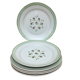 Set of 6 Flat Porcelain Plates Signed "Lunéville"