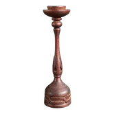 Bougeoir en bois ciselé - 19,5cm