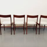 Set of 4 vintage Scandinavian teak chairs from the 60s