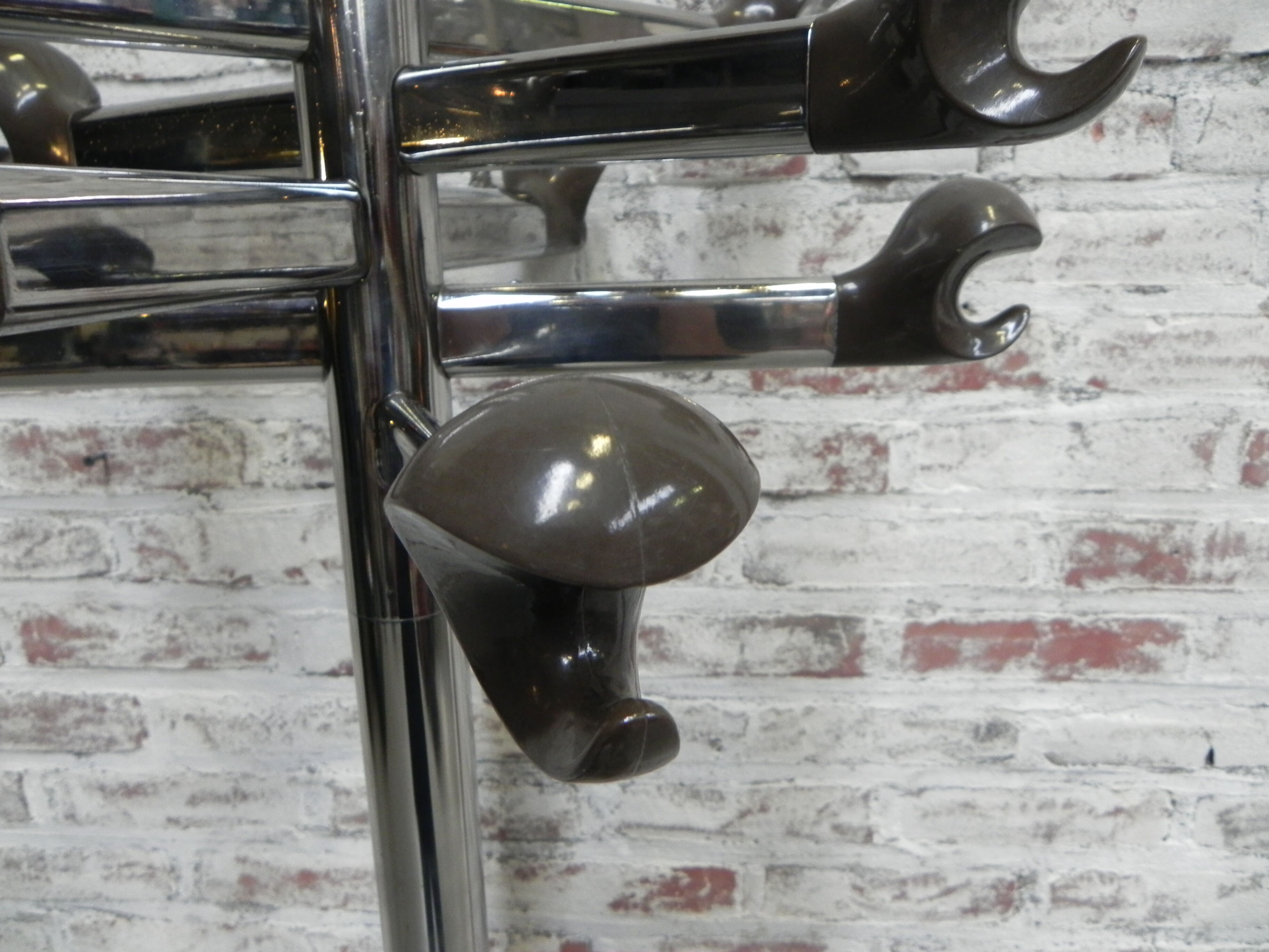 Vintage chrome standing coat rack