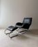Swiss lounge chair with ottoman by Robert Haussmann from the 1980s.
