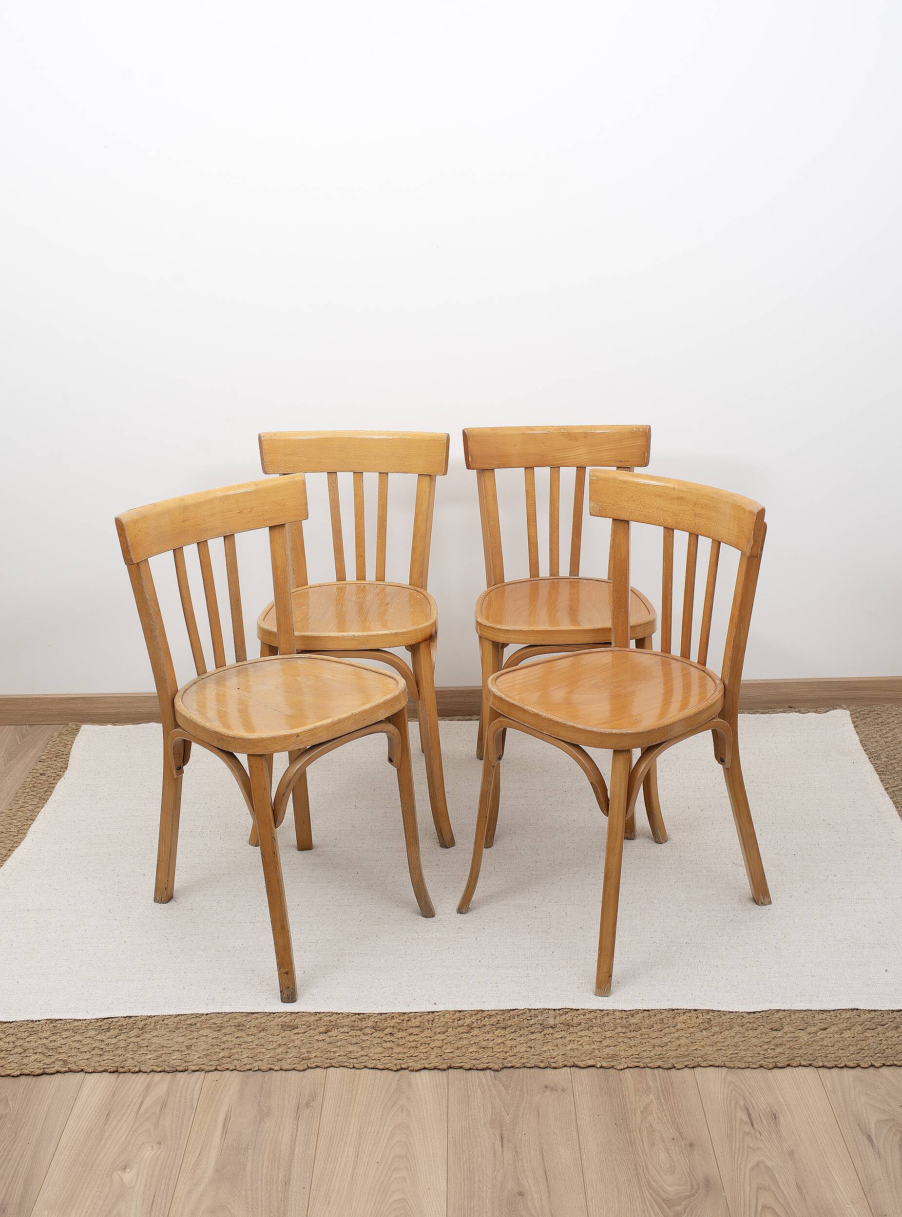 BAUMANN bentwood bistro chairs, set of 4