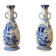 Old pair of blue and white porcelain vases from Japan - in good condition.