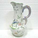 Moustiers earthenware water broc pitcher