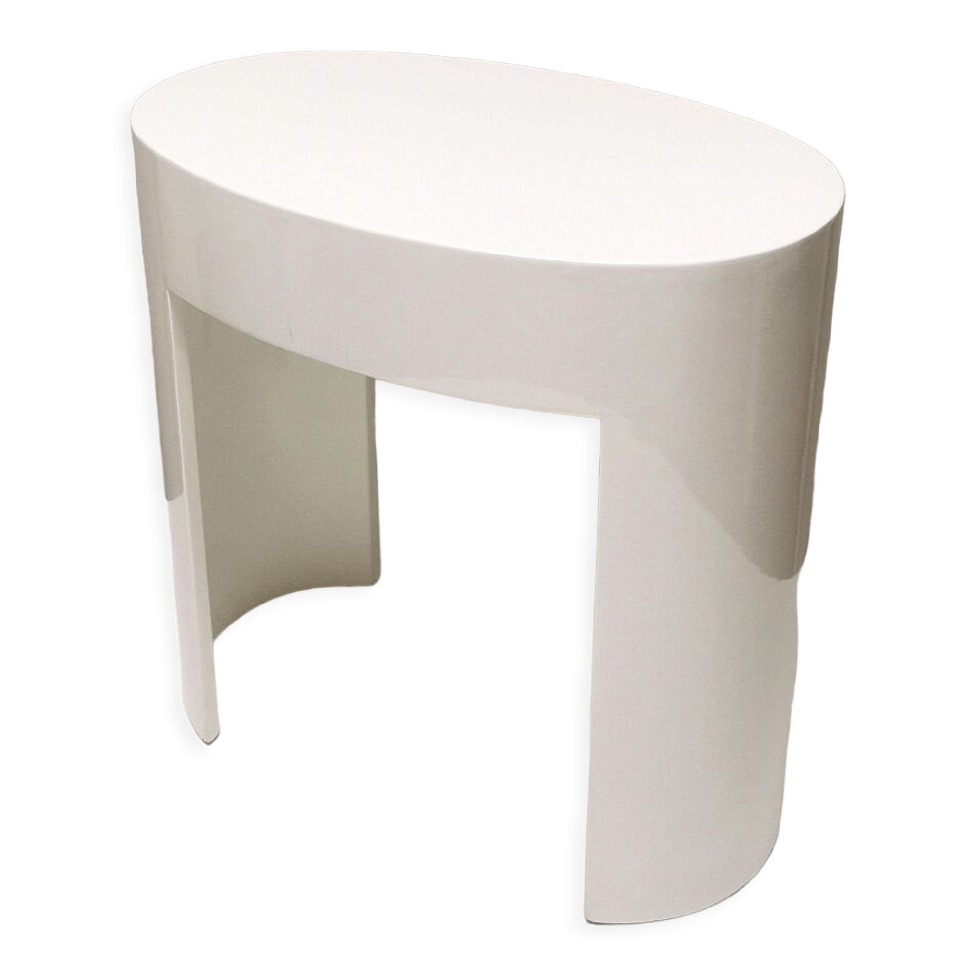 Lacquered wood side table