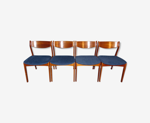 Vintage Teak Dining Chairs by P.E. Jorgensen for Farso Stolefabrik, Set of  4 | Selency