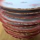 10 scalloped plates in French porcelain