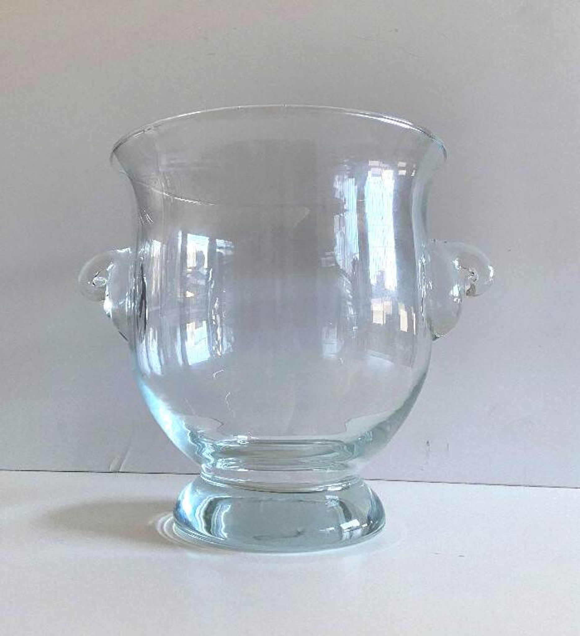 Gros Seau à Champagne ou Glace Rafraichissoir Vase Terrarium Verre Soufflé