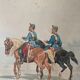 Drawing "Cavalry" Militaria by Théodore Fort (1810-1896)