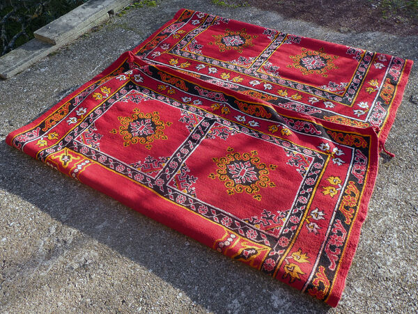 Tapis berbère marocain vintage Boujaad de Khenifra XXL 352x174 cm