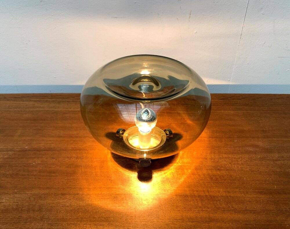 Lampe de Table en Verre Bulbe Espace Années 1960 Milieu du Siècle