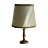 Petite lampe en laiton doré classique abat-jour crème H48