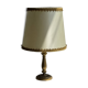 Small classic gold brass lamp with cream shade H48