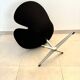 Fauteuil Pivotant Noir Style "Swan"