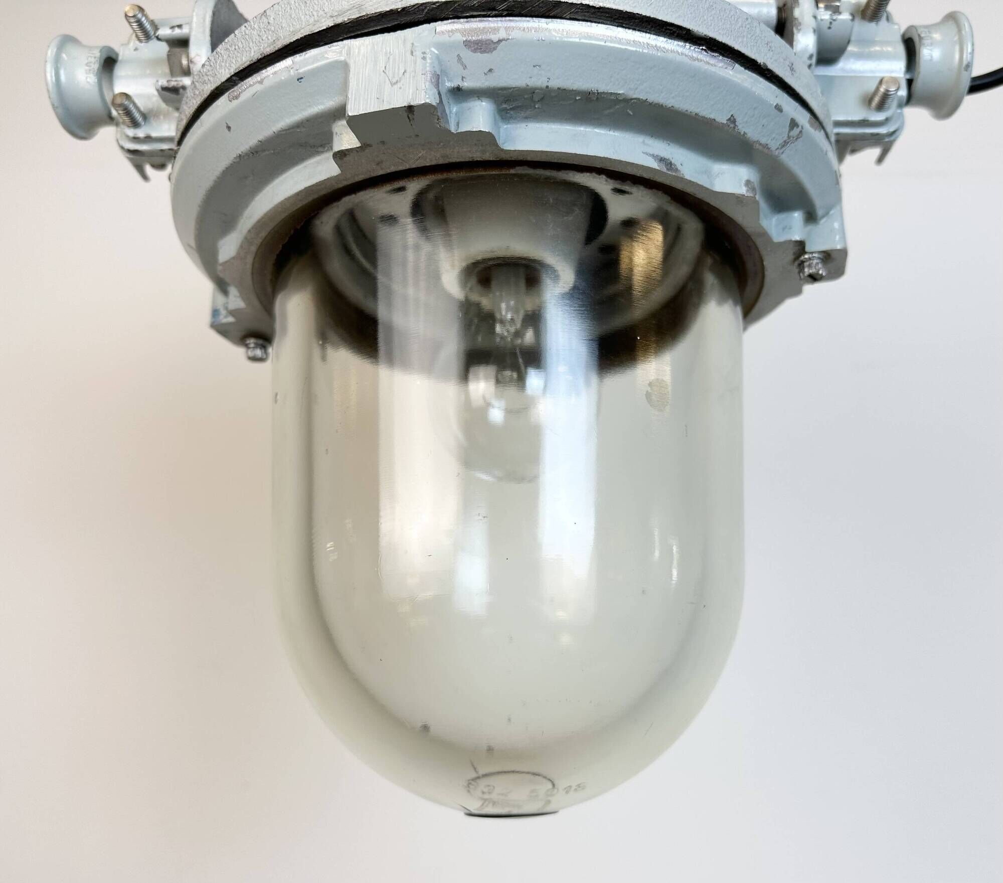 Grey Industrial Cast Aluminium Explosion Proof Light, 1970s