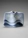 Virebent porcelain vase – blue landscape decoration – design soliflore – made in France – 13 cm