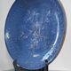 Vintage cobalt blue glazed stoneware plate