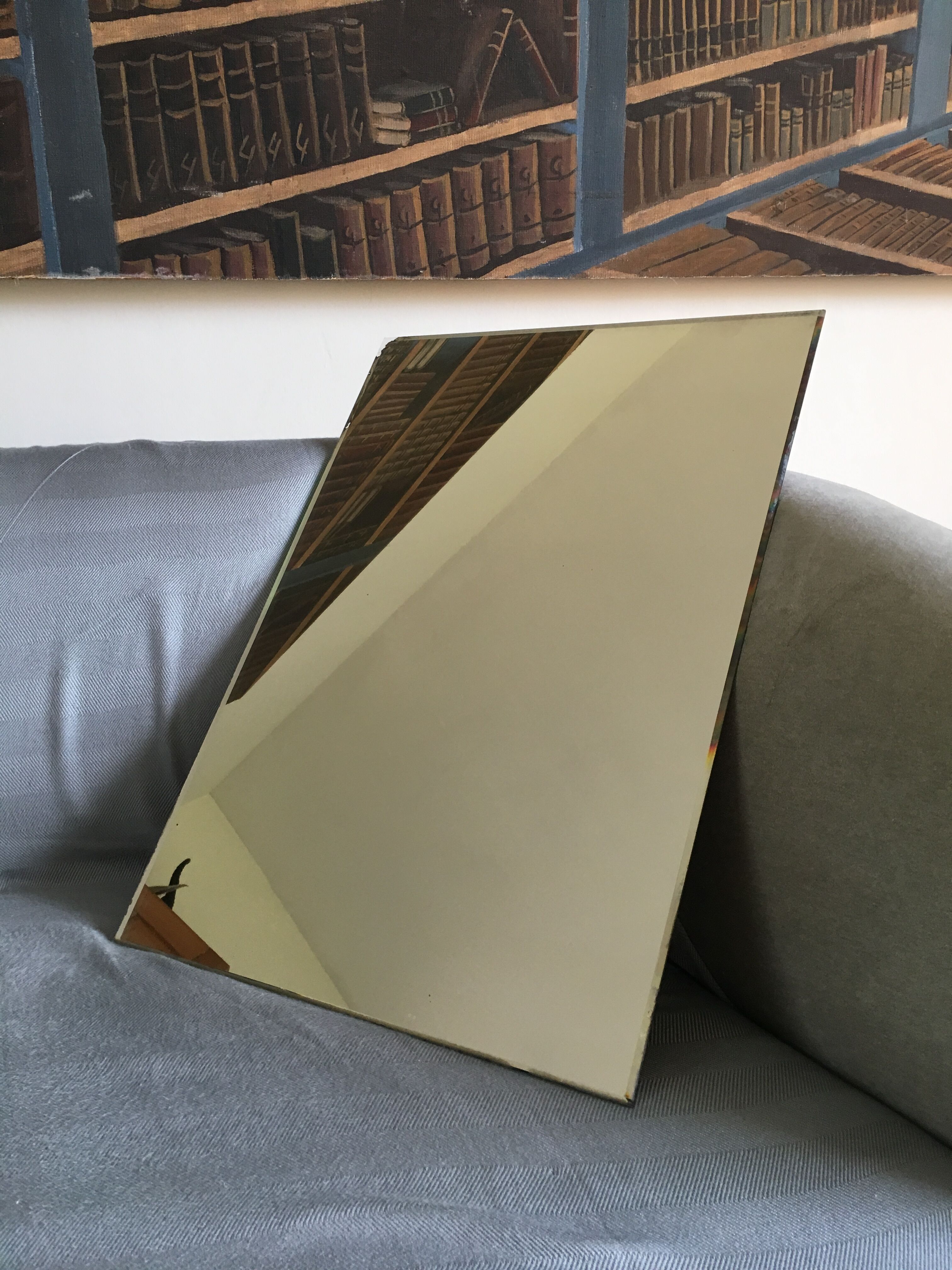 Rectangular bevelled mirror 43x60cm
