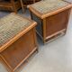 Vintage rattan bedsides pair