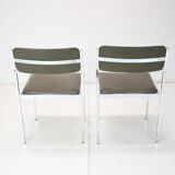 Ensemble de deux chaises chromées, années 1970