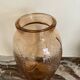 Art Deco pink molded glass vase