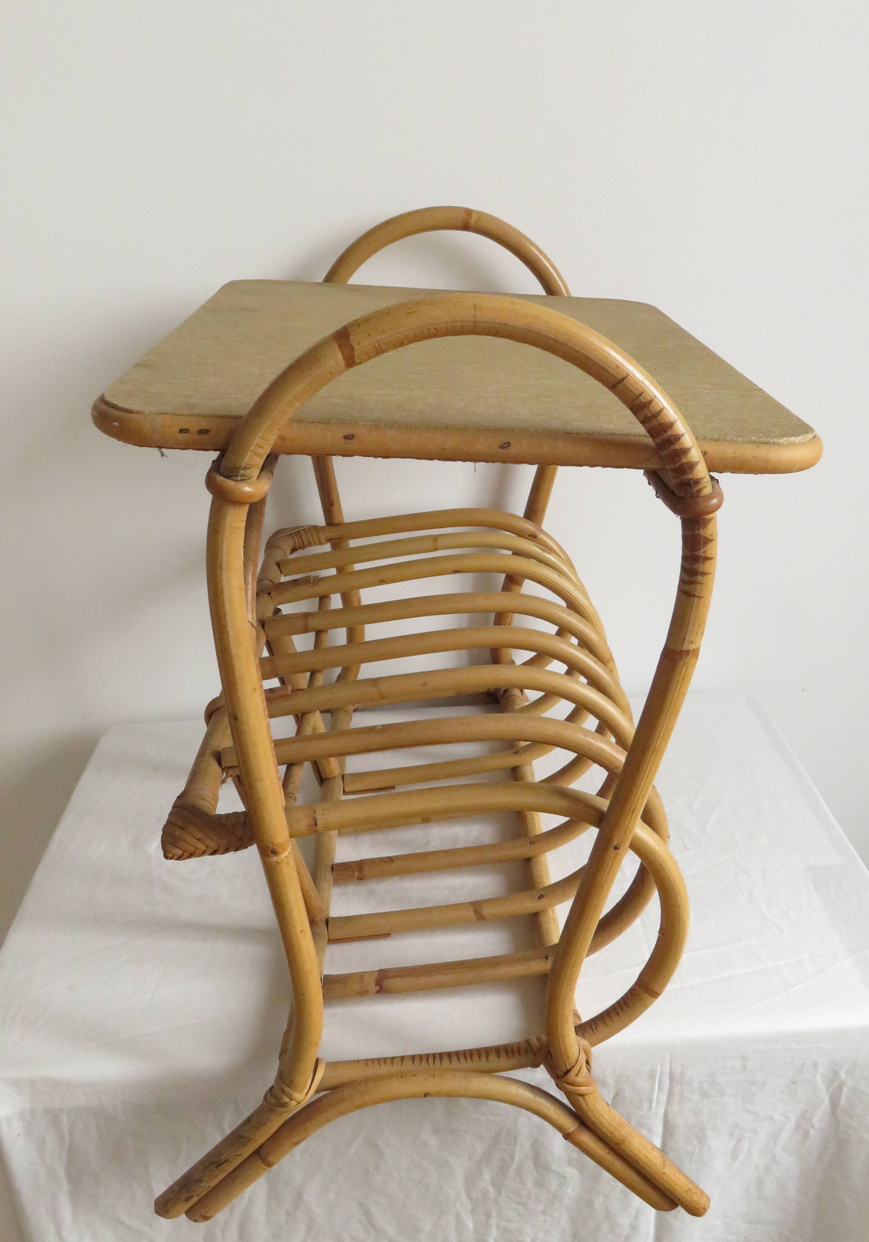 Bedside table and magazine rack wicker