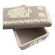 Pink "jasperwaer" biscuit box signed Wedgwood