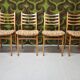 Set of 4 vintage Scandinavian chairs from the 1970s.