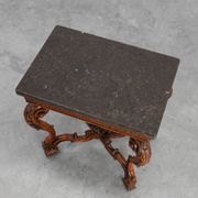 Pair of Napoleon III style Walnut side tables with Bluestone tops, France