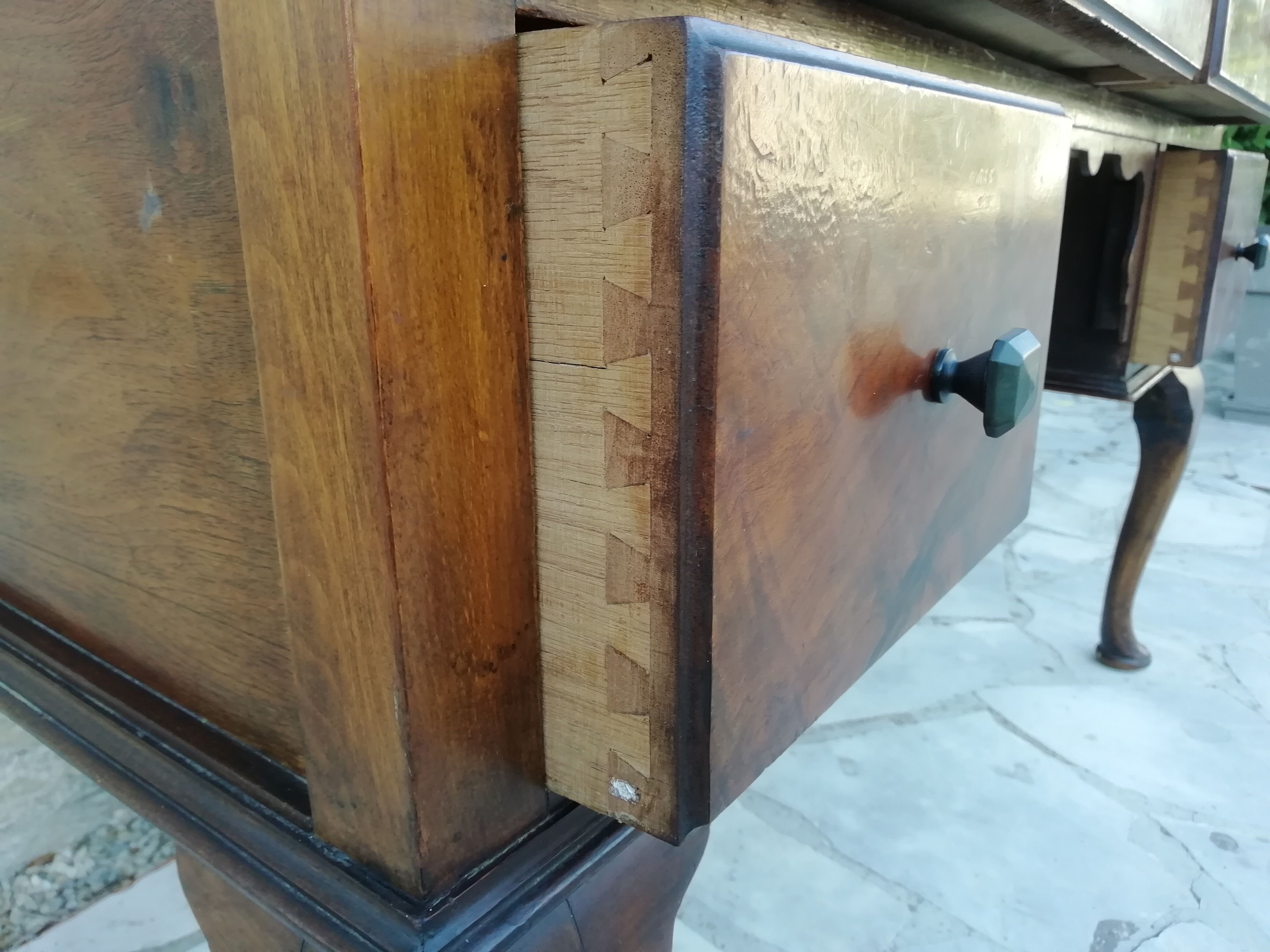 Walnut chippendale desk