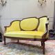 Banquette, canapé en bois naturel de style louis xvi xix eme siècle