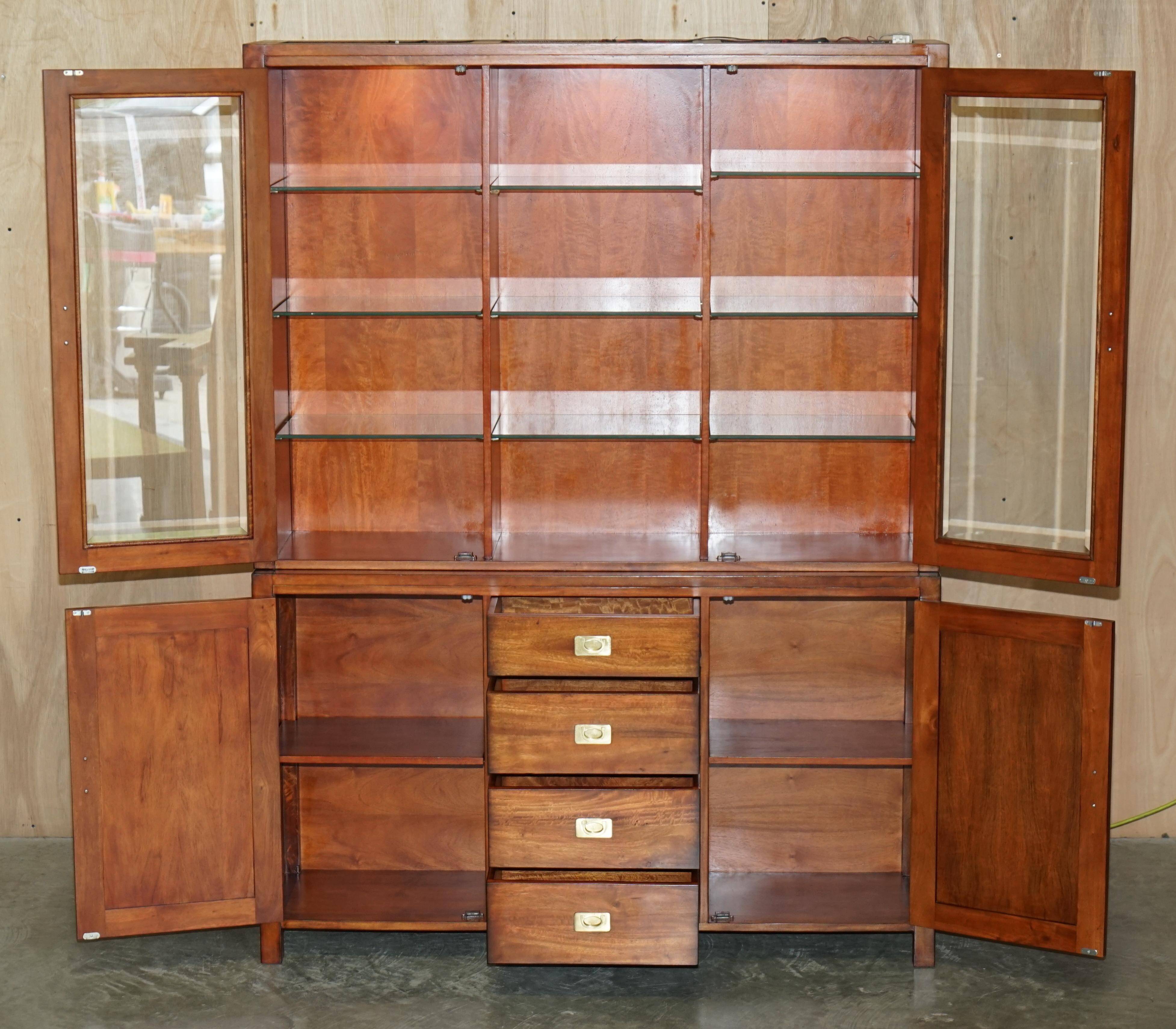 Bibliothèque Vintage Triples Spots Lumineux Armoire de Campagne Militaire Multiyork