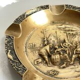 Large Vintage Solid Brass Ashtray