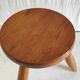 Tripod stool in solid pine - mid 20th century