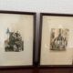 Two small framed prints representing Nantes