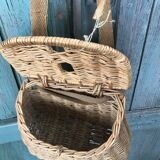 Wicker fishing basket