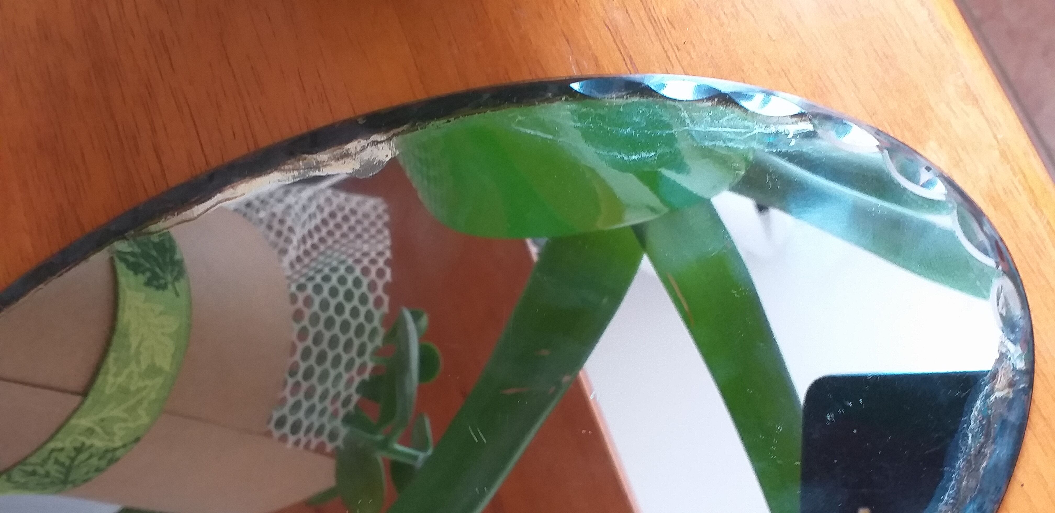 Oval beveled mirror  16x30cm