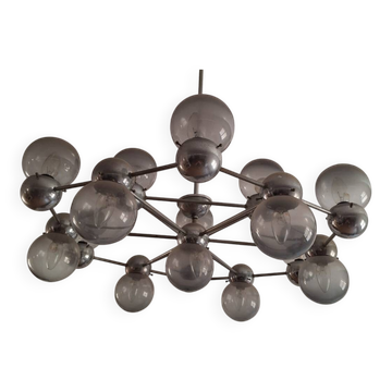 Vintage 1960/70 Atomic Pendants extra Large  Italian Chandelier  16 Lights