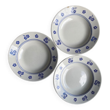 Assiettes fleuries Lunéville