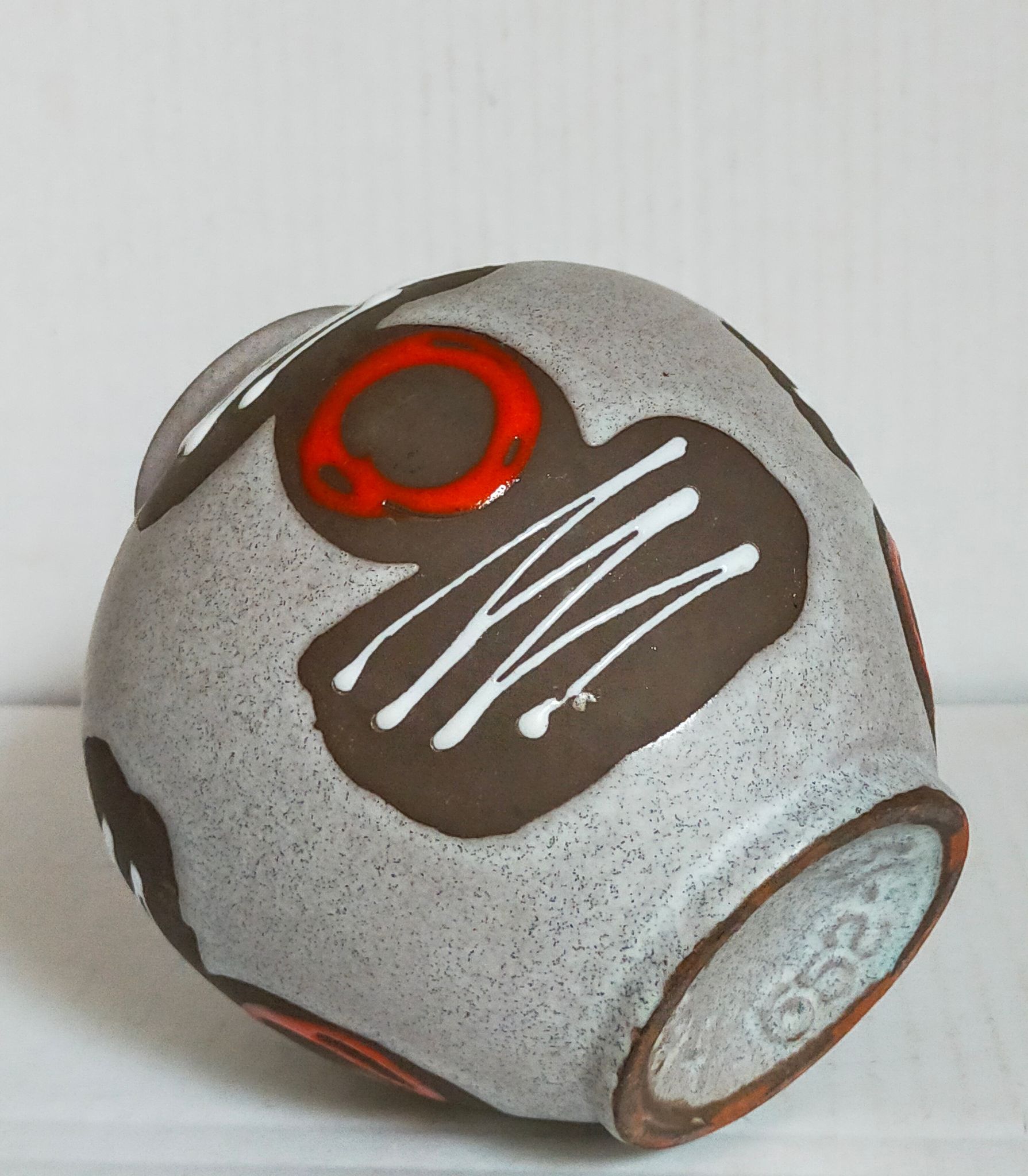 Ceramic ball vase west germany 50s