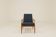 Scandinavian armchair navy blue bouclé design by H.Lis